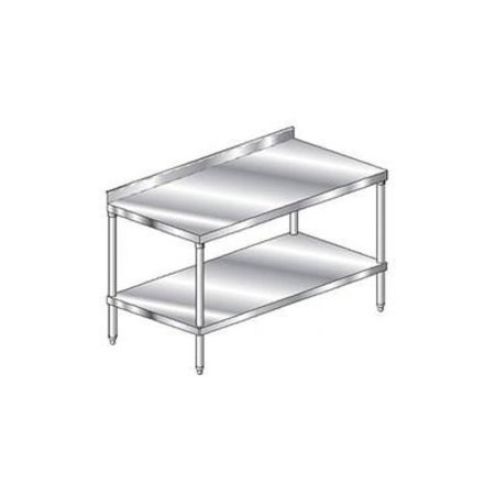 AERO Aero Manufacturing Company 304 Series 14 Ga Stainless Steel Workbench W/ Undershelf, 72"W x 30"D 2TSS-3072